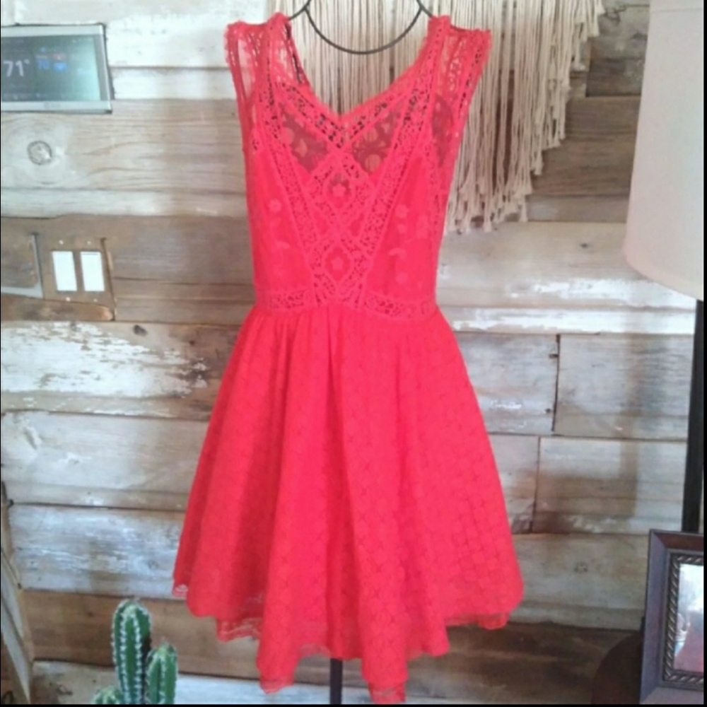 Free People Lace Skater Dress